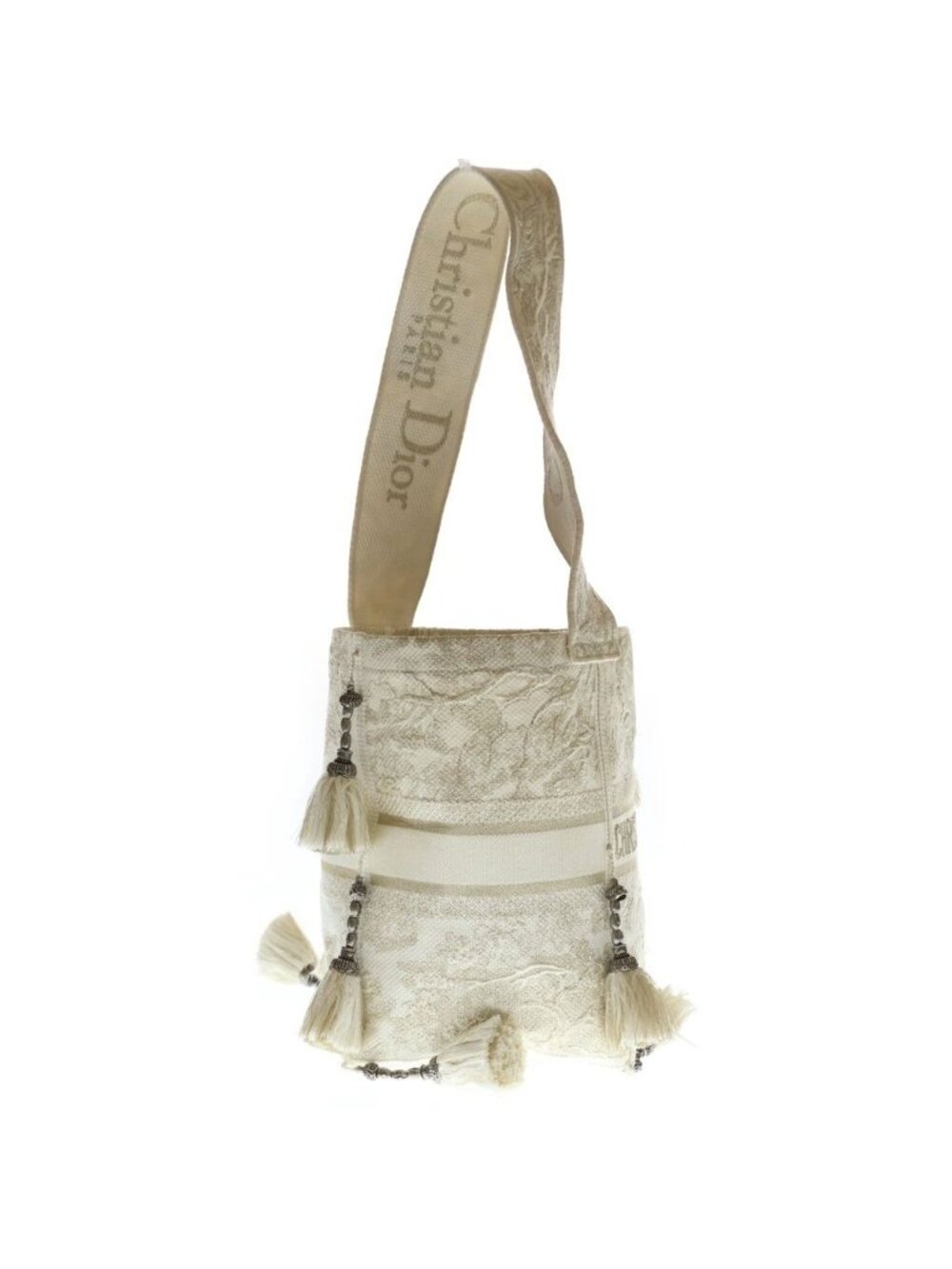 Dior Embroidery D-bubble Tote Ivory White Canvas - Picture 3 of 8